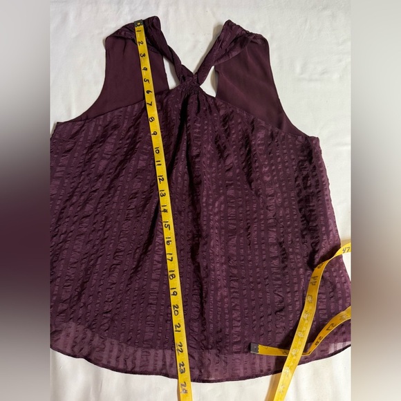FRAME Deep eggplant sleeveless halter neck blouse size XS - Picture 15 of 15